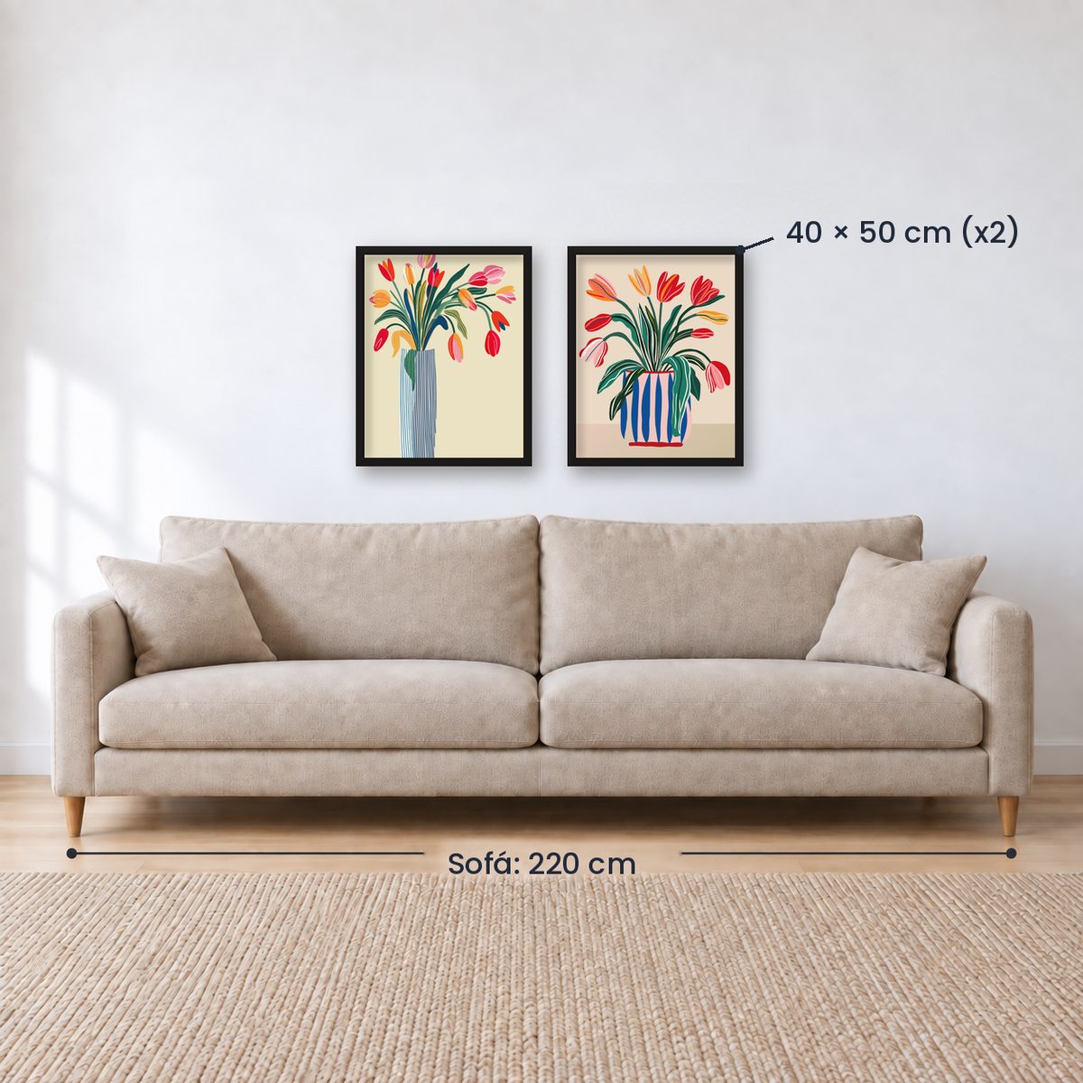 Set x2 Cuadros Botánicos, Plantas, Botanic Vibes XXX
