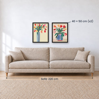 Set x2 Cuadros Botánicos, Plantas, Botanic Vibes XXX