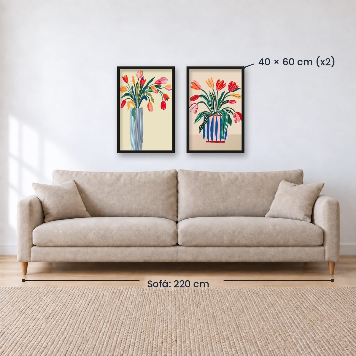 Set x2 Cuadros Botánicos, Plantas, Botanic Vibes XXX