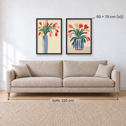 Set x2 Cuadros Botánicos, Plantas, Botanic Vibes XXX