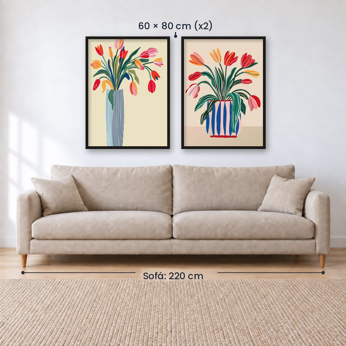Set x2 Cuadros Botánicos, Plantas, Botanic Vibes XXX