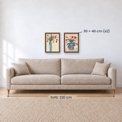Set x2 Cuadros Botánicos, Plantas, Botanic Vibes XXX