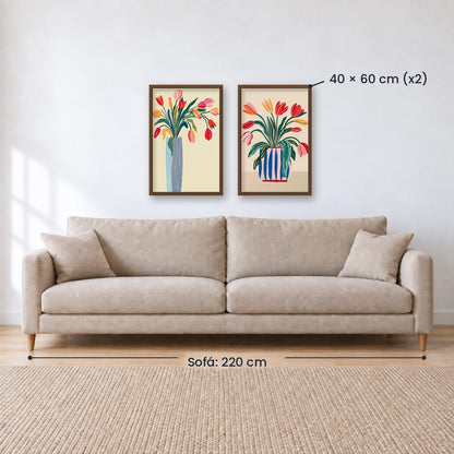 Set x2 Cuadros Botánicos, Plantas, Botanic Vibes XXX