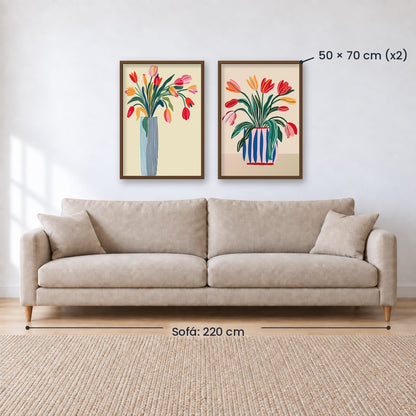 Set x2 Cuadros Botánicos, Plantas, Botanic Vibes XXX