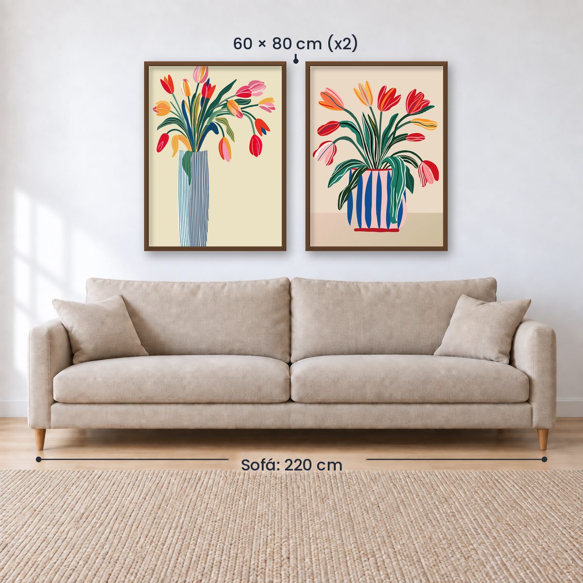 Set x2 Cuadros Botánicos, Plantas, Botanic Vibes XXX