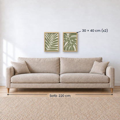 Set x2 Cuadros Botánicos, Plantas, Botanic Vibes XXXIII