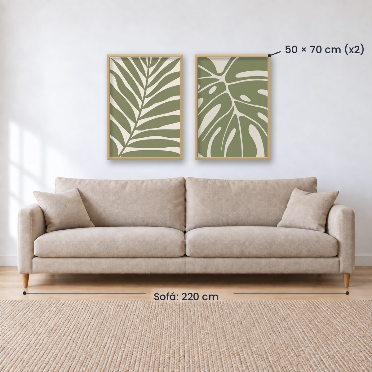 Set x2 Cuadros Botánicos, Plantas, Botanic Vibes XXXIII
