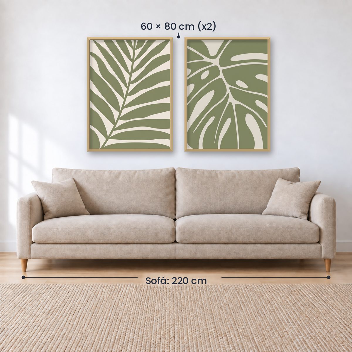 Set x2 Cuadros Botánicos, Plantas, Botanic Vibes XXXIII