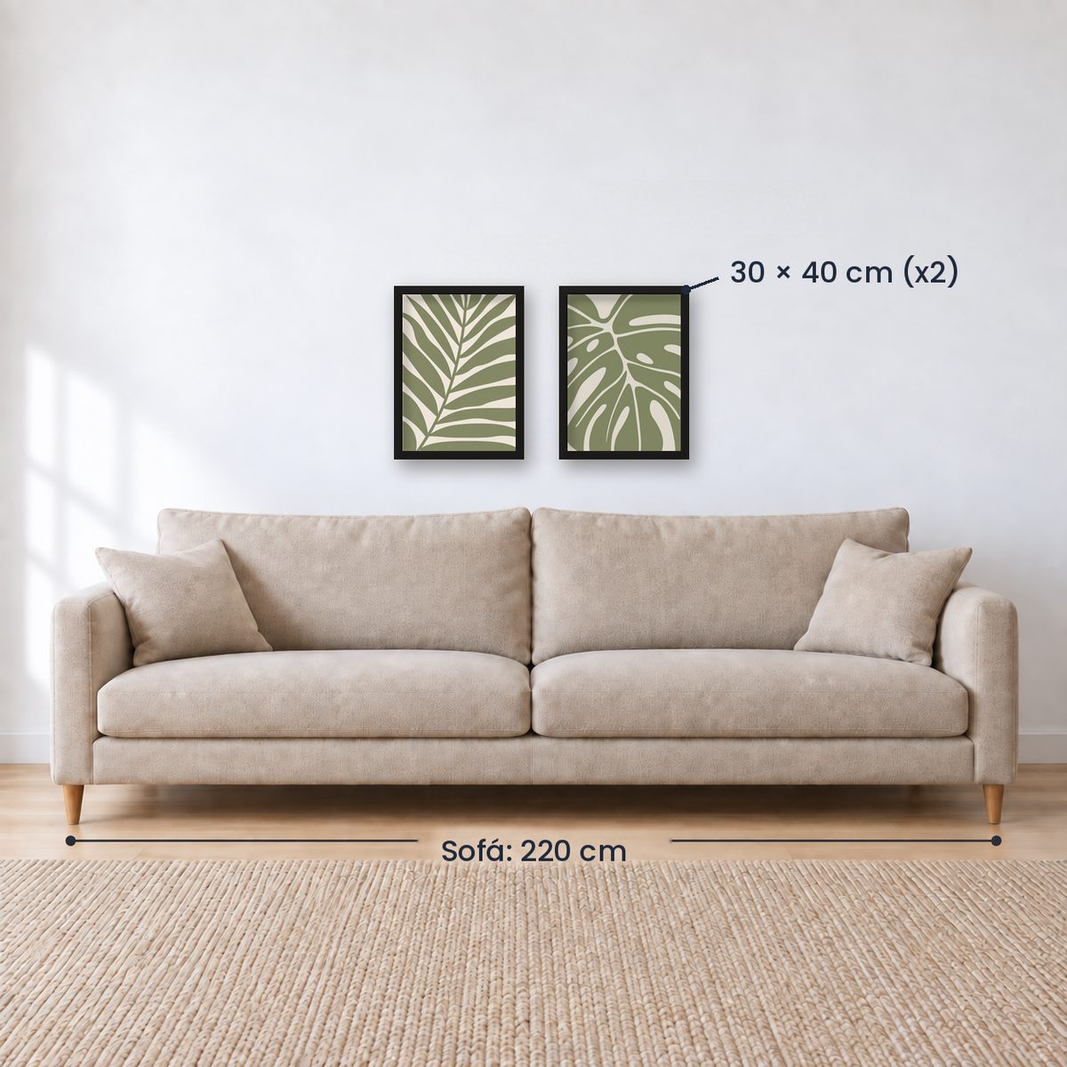 Set x2 Cuadros Botánicos, Plantas, Botanic Vibes XXXIII