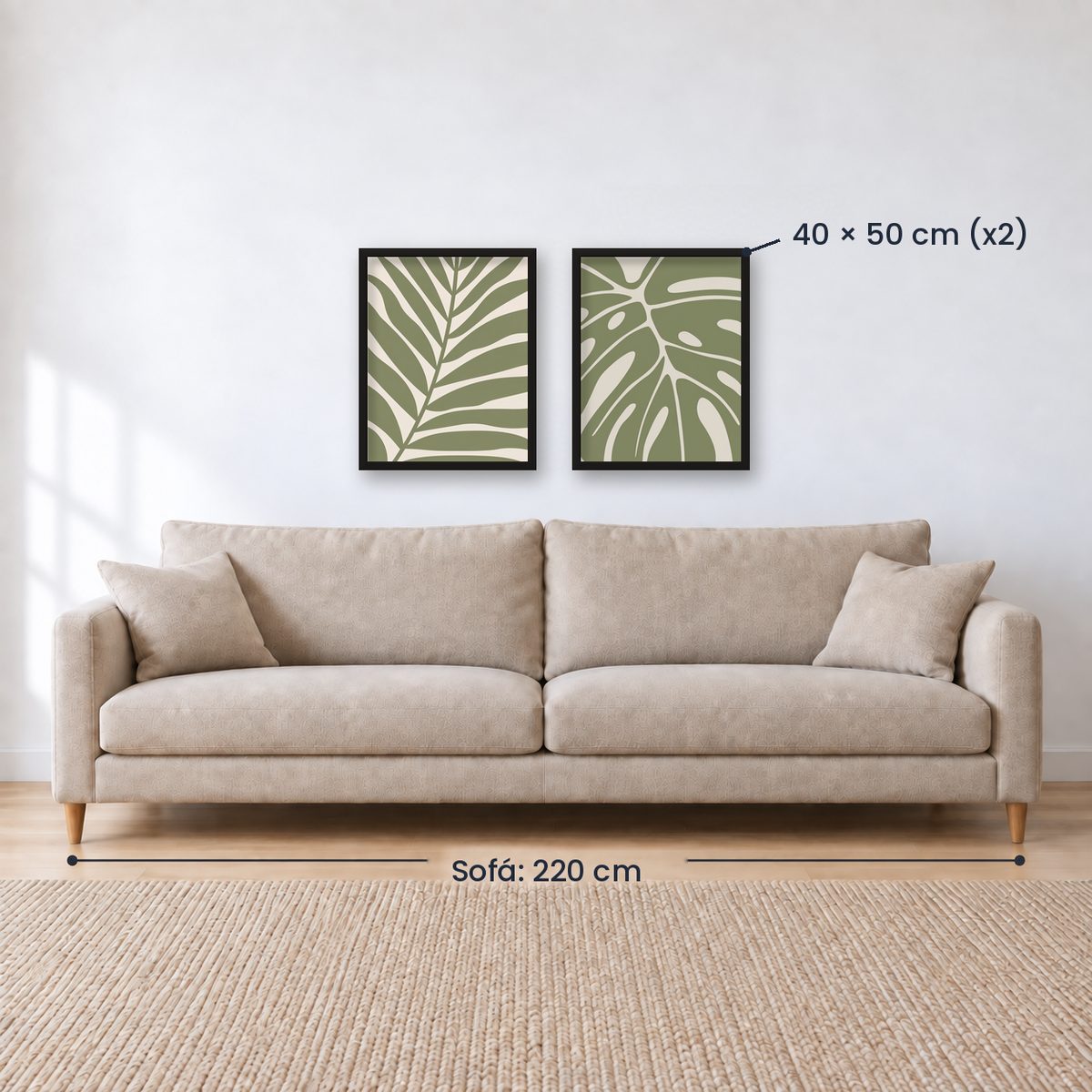 Set x2 Cuadros Botánicos, Plantas, Botanic Vibes XXXIII