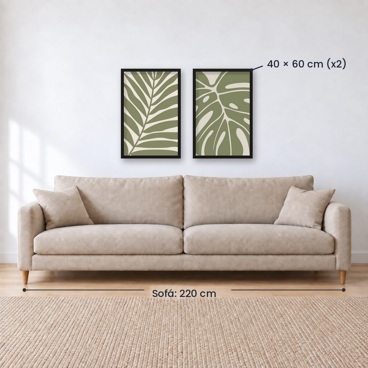 Set x2 Cuadros Botánicos, Plantas, Botanic Vibes XXXIII