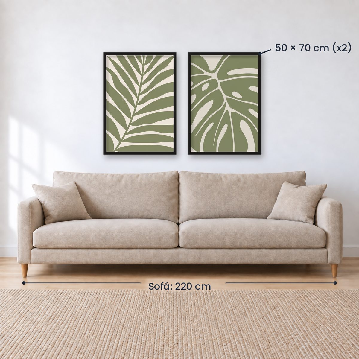 Set x2 Cuadros Botánicos, Plantas, Botanic Vibes XXXIII