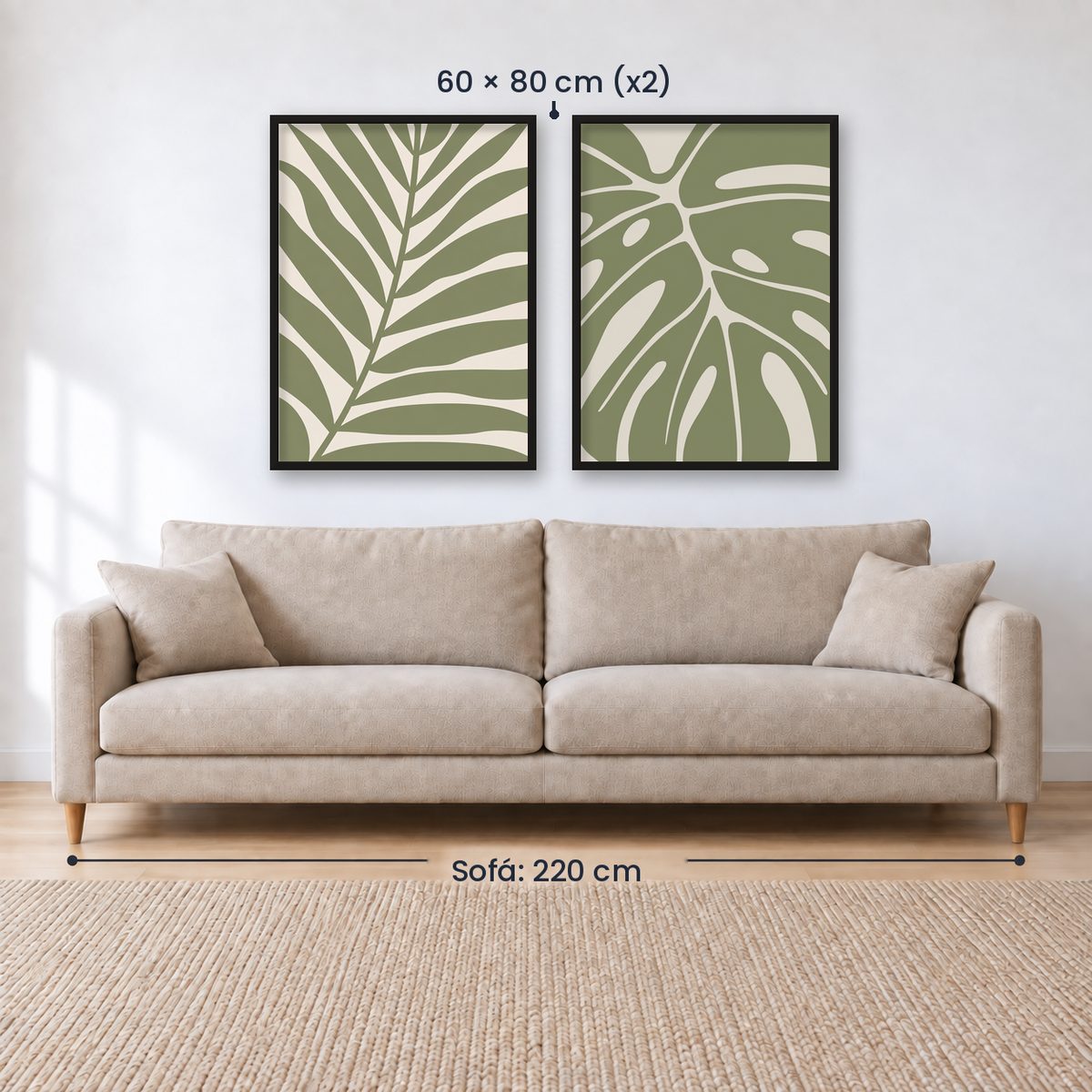 Set x2 Cuadros Botánicos, Plantas, Botanic Vibes XXXIII