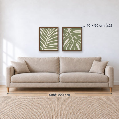 Set x2 Cuadros Botánicos, Plantas, Botanic Vibes XXXIII