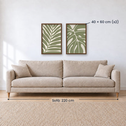 Set x2 Cuadros Botánicos, Plantas, Botanic Vibes XXXIII