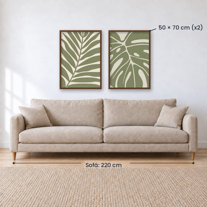 Set x2 Cuadros Botánicos, Plantas, Botanic Vibes XXXIII