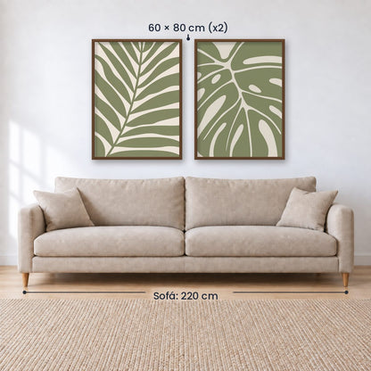 Set x2 Cuadros Botánicos, Plantas, Botanic Vibes XXXIII