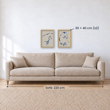 Set x2 Cuadros Decorativos Caballos, Amantes de los Caballos
