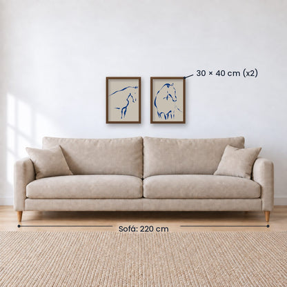 Set x2 Cuadros Decorativos Caballos, Amantes de los Caballos