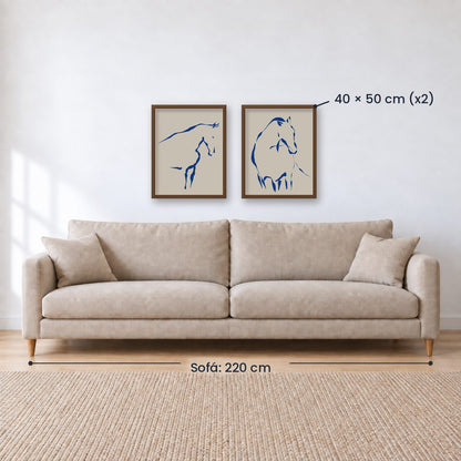 Set x2 Cuadros Decorativos Caballos, Amantes de los Caballos