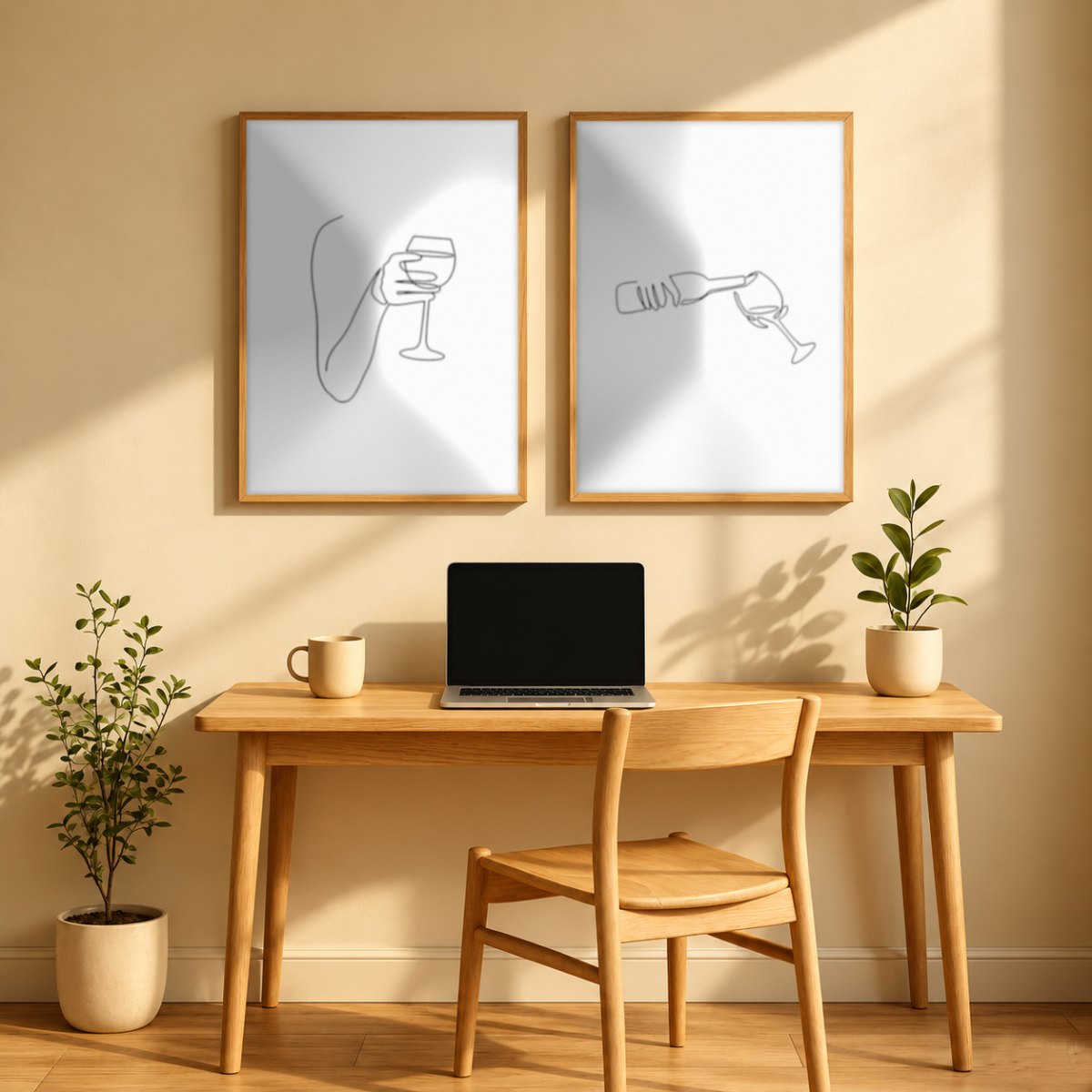 Set X2 cuadros de vinos