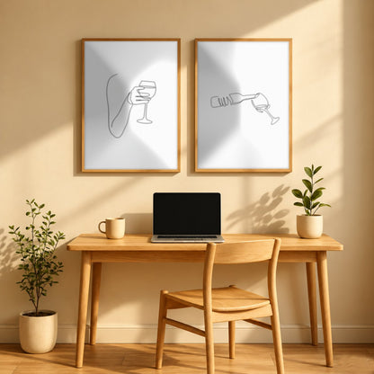 Set X2 cuadros de vinos