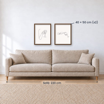 Set X2 cuadros de vinos