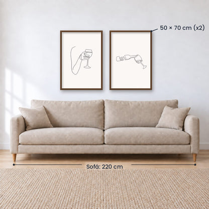 Set X2 cuadros de vinos