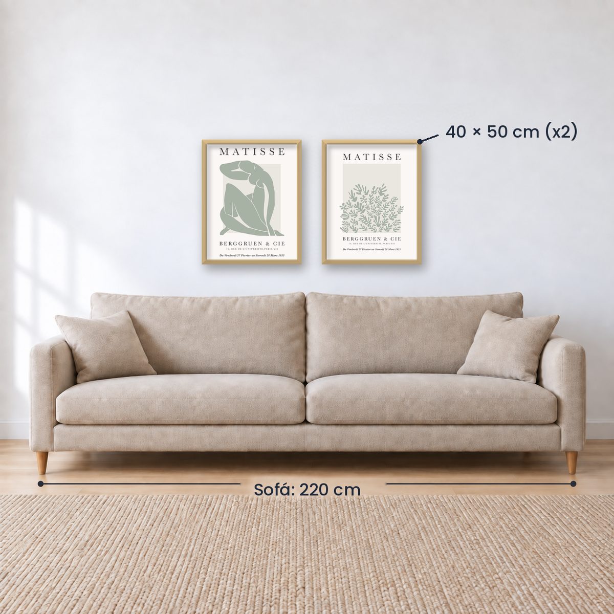Set x2 Cuadros Decorativos Matisse, nature