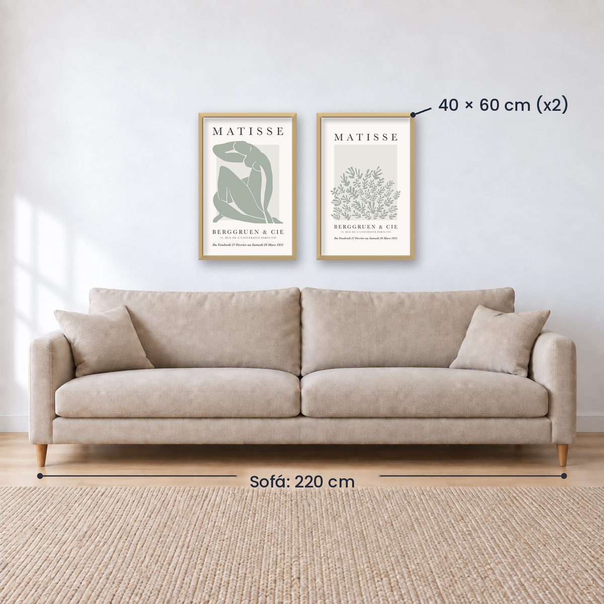 Set x2 Cuadros Decorativos Matisse, nature