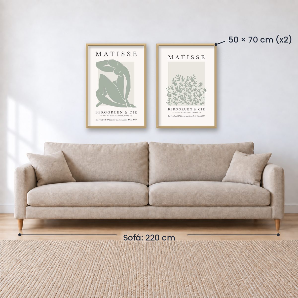 Set x2 Cuadros Decorativos Matisse, nature