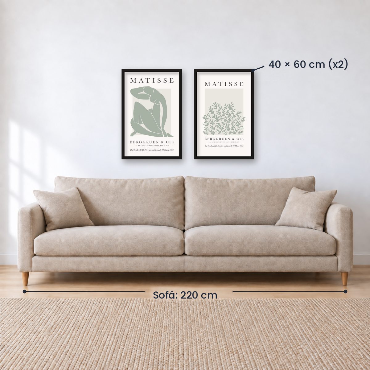 Set x2 Cuadros Decorativos Matisse, nature