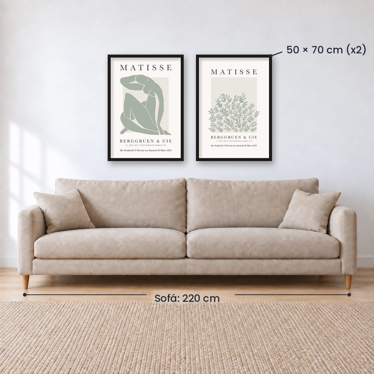 Set x2 Cuadros Decorativos Matisse, nature