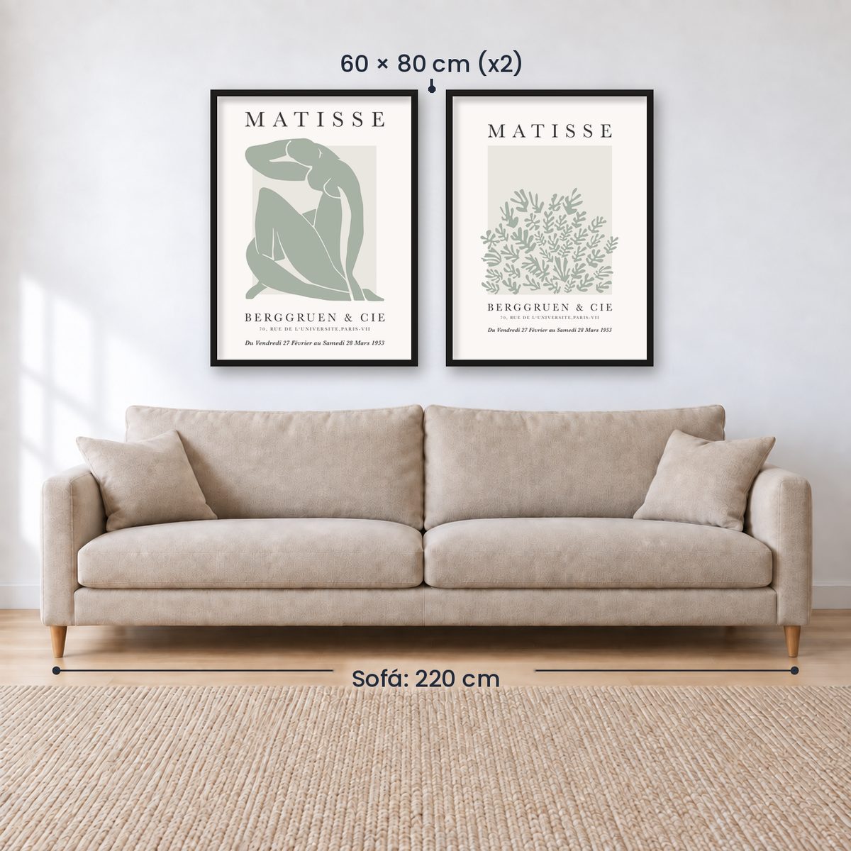 Set x2 Cuadros Decorativos Matisse, nature