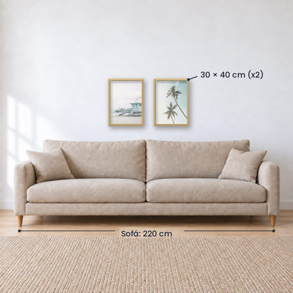 Set x2 Cuadros Decorativos , Palmera , Salvavidas