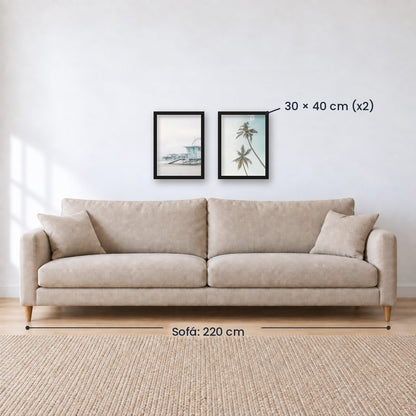 Set x2 Cuadros Decorativos , Palmera , Salvavidas