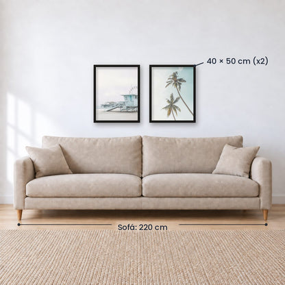 Set x2 Cuadros Decorativos , Palmera , Salvavidas