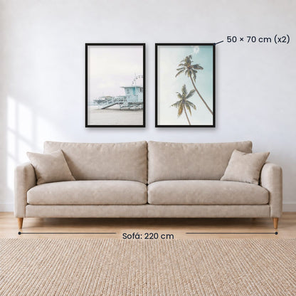 Set x2 Cuadros Decorativos , Palmera , Salvavidas