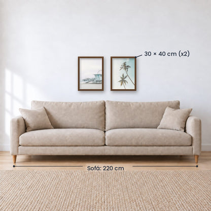 Set x2 Cuadros Decorativos , Palmera , Salvavidas