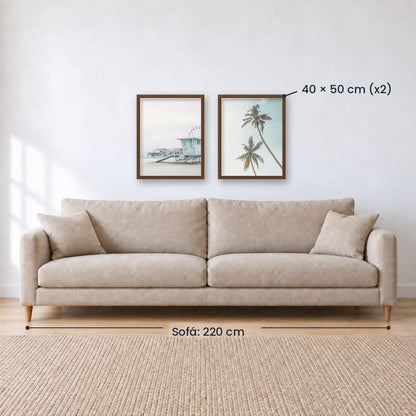Set x2 Cuadros Decorativos , Palmera , Salvavidas