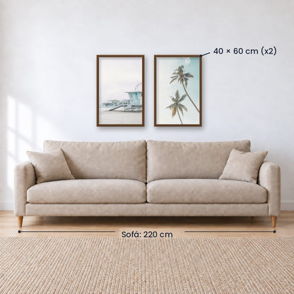 Set x2 Cuadros Decorativos , Palmera , Salvavidas