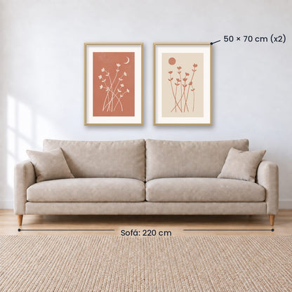 Set x 2 Flores Boho