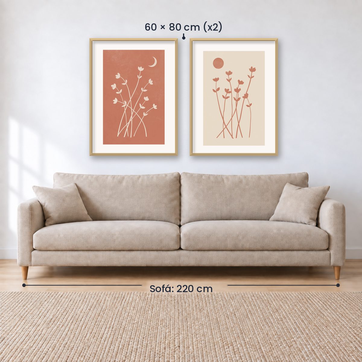 Set x 2 Flores Boho
