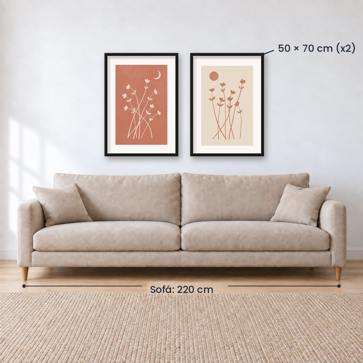 Set x 2 Flores Boho