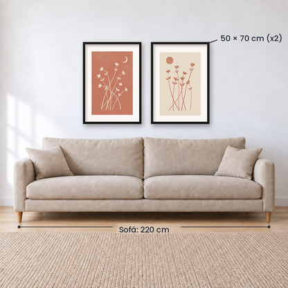 Set x 2 Flores Boho