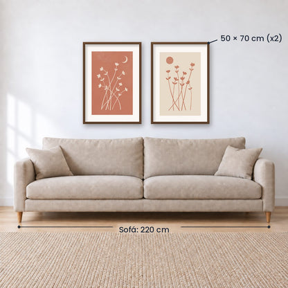 Set x 2 Flores Boho