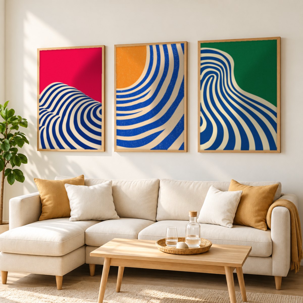 Set x3 Cuadros Abstract V