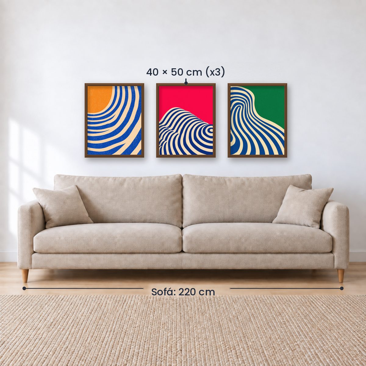 Set x3 Cuadros Abstract V