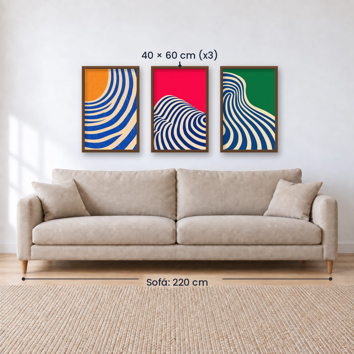 Set x3 Cuadros Abstract V