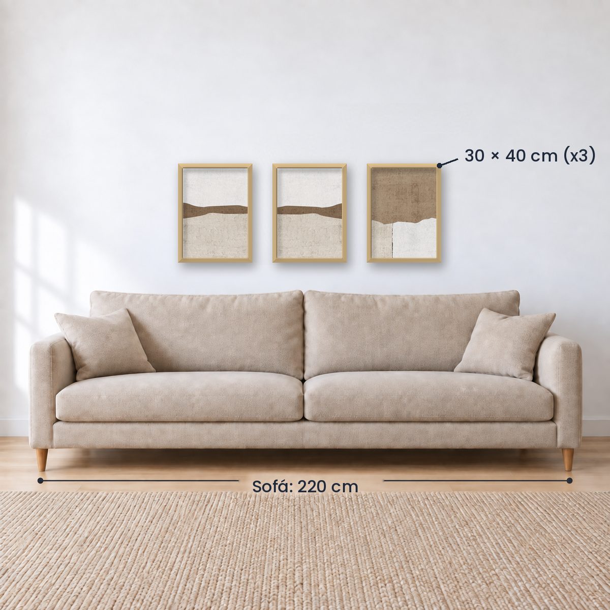 Set x3 Cuadros Abstract XI
